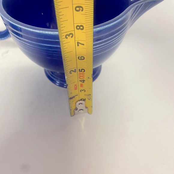 Vintage Fiesta Ring Creamer With Handle  , & Sugar Bowl . Cobalt Blue - Picture 11 of 14